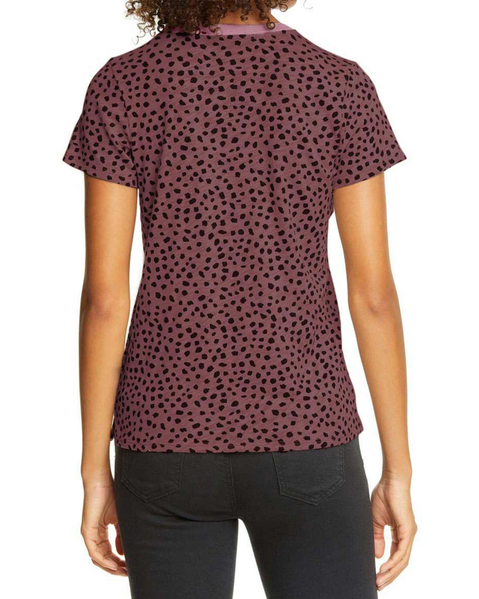 

Azura Exchange Cheetah Print Short Sleeve T-Shirt M красный