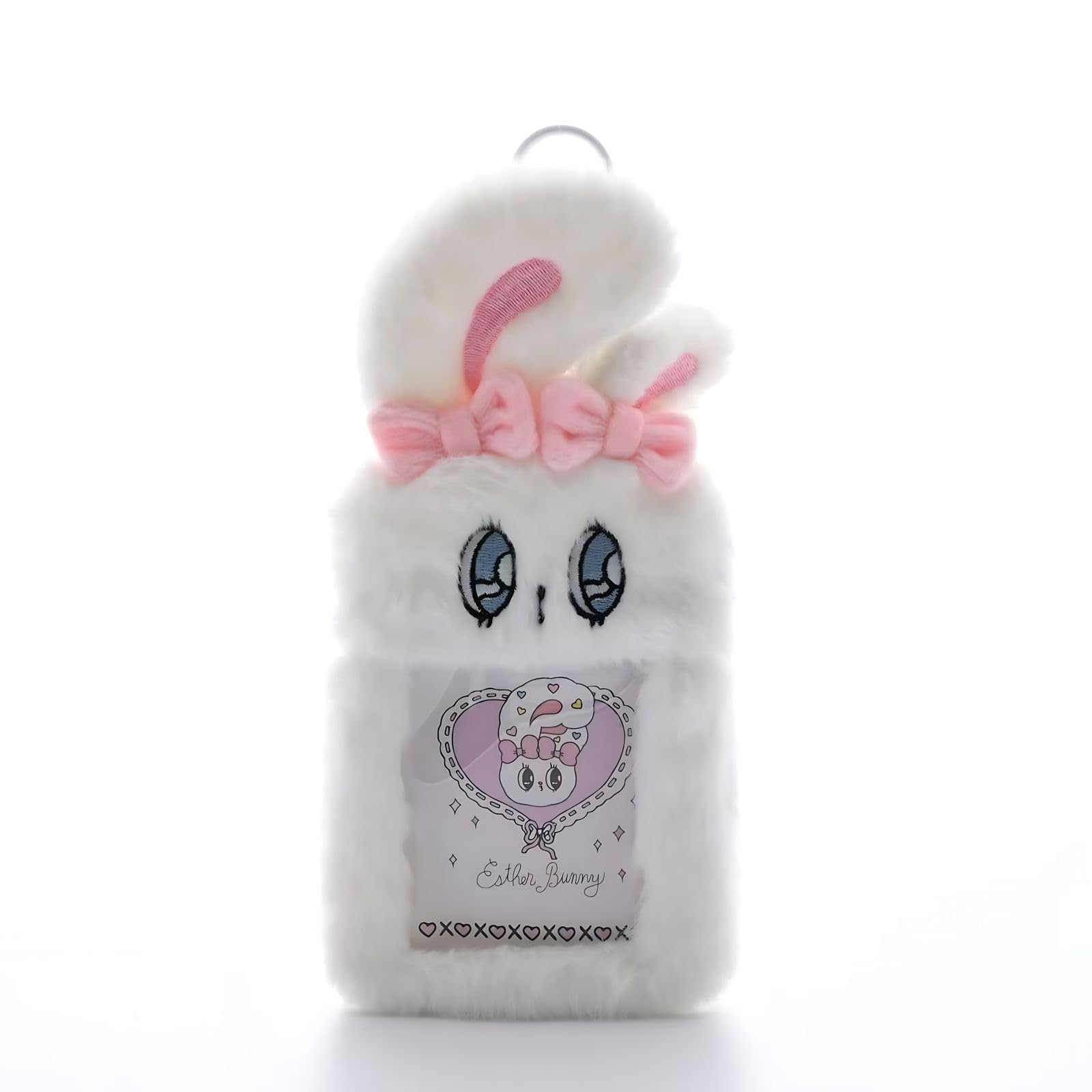 

Кейс для коллекционных карточек KOVOL Esther Bunny, Держатель для карточек, Брелок, Мягкая плюшевая игрушка в виде кролика, Идеально подходит для дней рождения и подарков (белый)