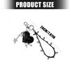 Stylish PU Leather Rivet Keychain With Metal Beads And Studs For Bags Phones Or Backpack Hanging Accessories