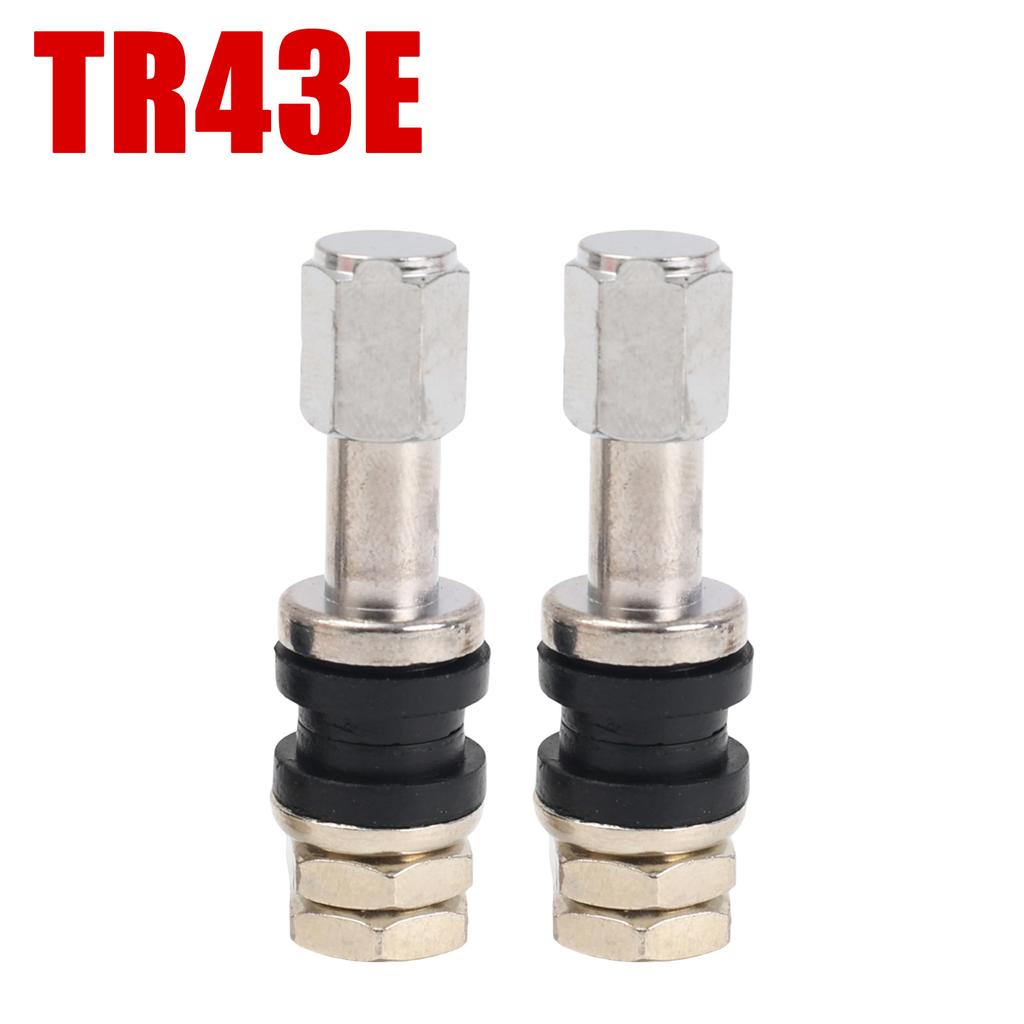 TR43E TR48E Car Tire Valve Stem Aluminum Alloy Tubeless Wheel Air Valve Caps Auto Motorcycle Truck Bike Tyre Replacement Parts