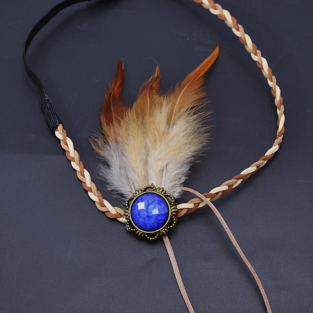 Indian Headpiece Boho Feathers Headbands Native American Feathers Headdress