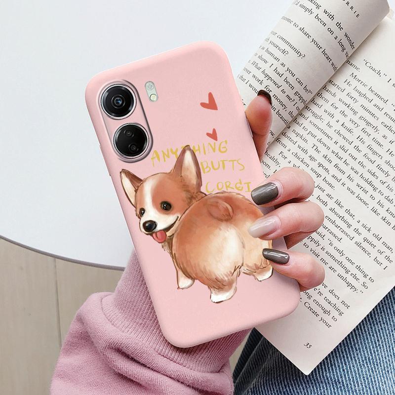 For Poco C65 Phone Case Silicone Soft TPU Protective Soft Cat Coque Para Fundas For Xiaomi Poco C65 Capa Little Dinosaur Shell