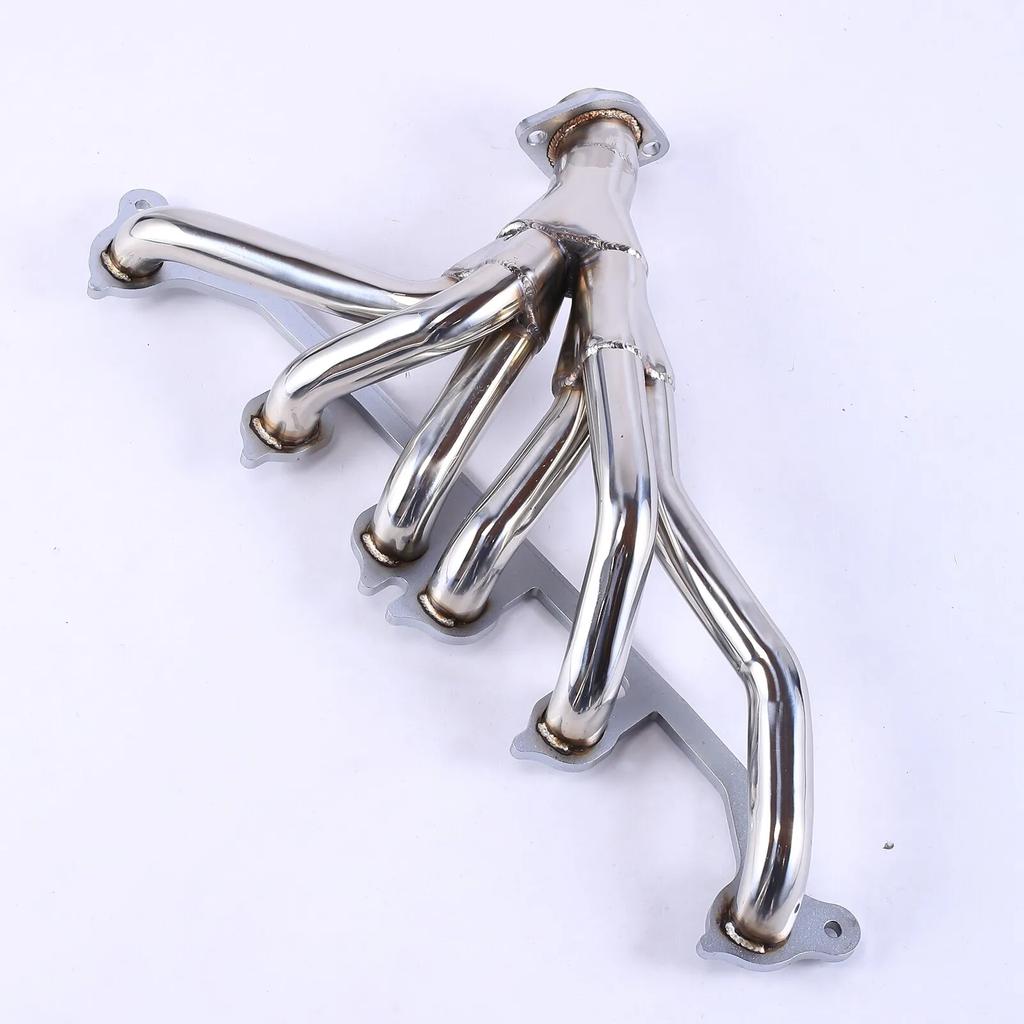 Edelstahl Krümmer Auspuff für 1991-1999 Jeep Wrangler YJ TJ Cherokee XJ Grand Cherokee ZJ 4.0L 6ZYL Silber