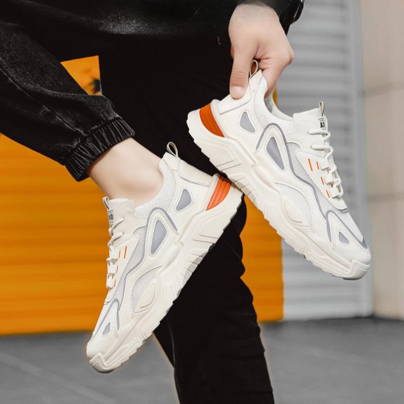 Fashion High Quality Men Air-cushion Sneakers Spring Summer Breathable Running Sport Shoes Tennis Shoe Non-slip Damping Basketball Shoes