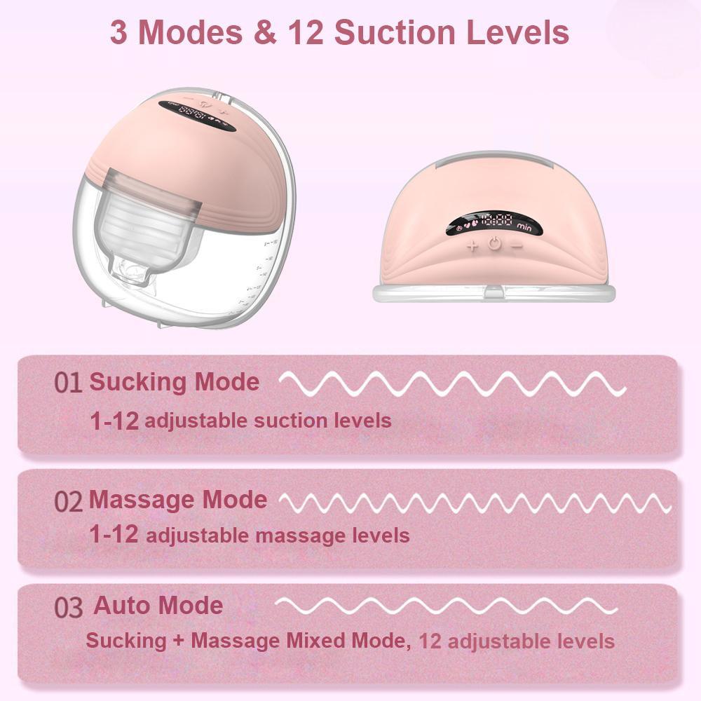 Portable Electric Breast Pump 180ML Storage Capacity Breastfeeding Equipment Low Noise Wearable Breast Pump