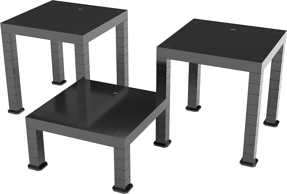 

Simple Build-On Display Stand Set - Black, Plastic, 3 Pieces