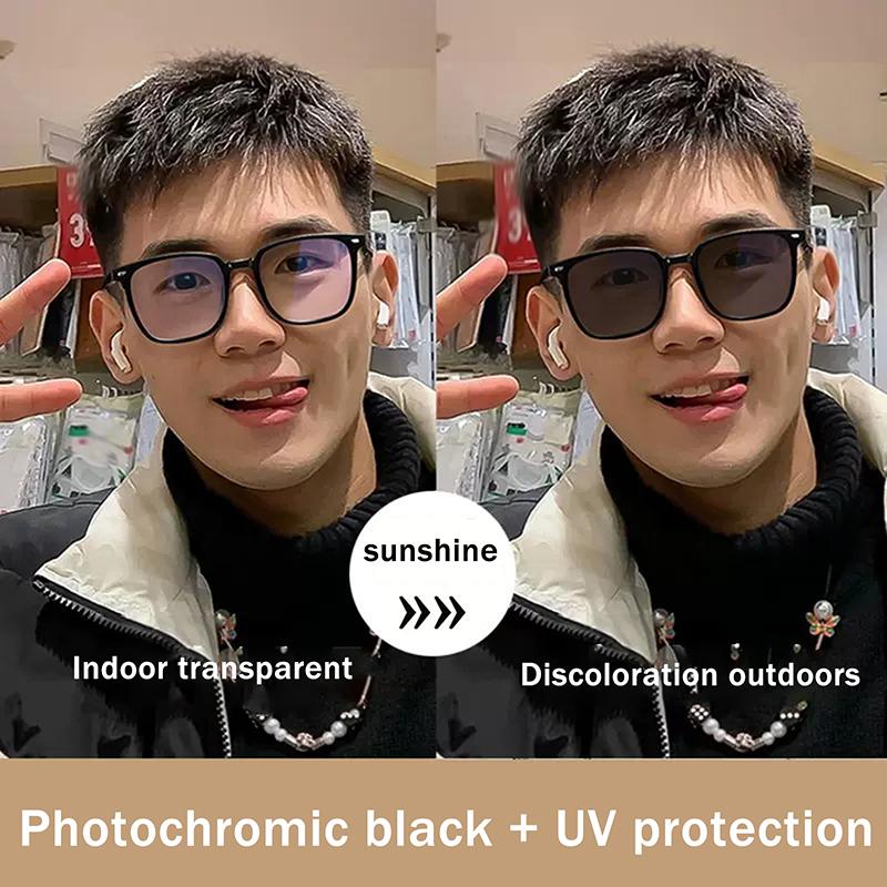 Fashion Photochromic Eyeglasses Anti Glare Uv Protection Sunglasses For Men Women Daily Outdoor Use