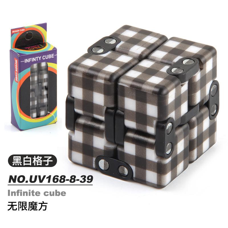 New Strange Decompression Toy Uv Printing Infinite Rubik'S Cube, Decompression Folding Variety Rubik'S Cube Fingertip Rubik'S Cube