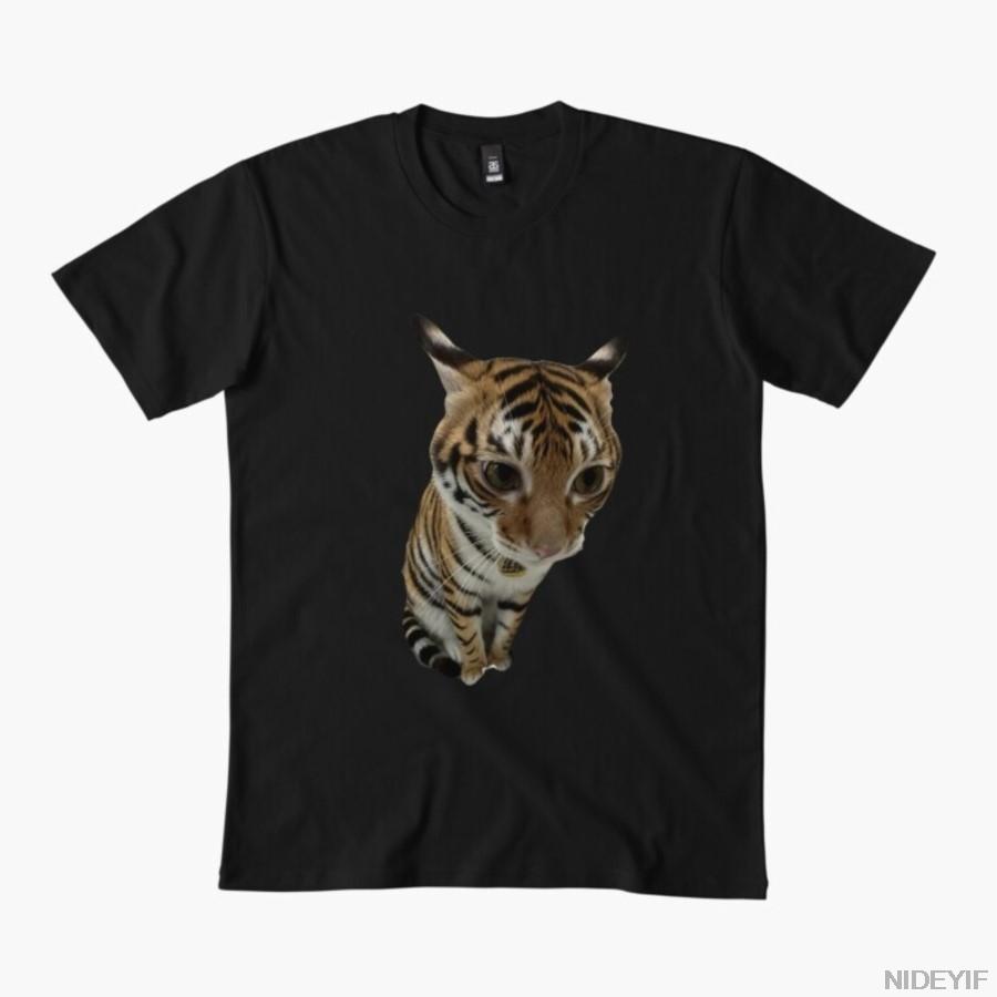 Baby tiger Meme T-shirt For Men Women 100% Cotton T Shirts Short Sleeve Tops 1112-4