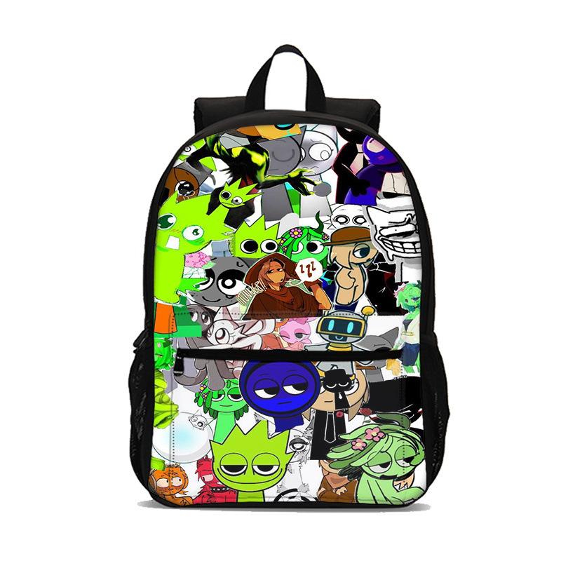 Sprunki Ritim Kutusu Oyunu Cep Cepli Öğrenci Sırt Çantası