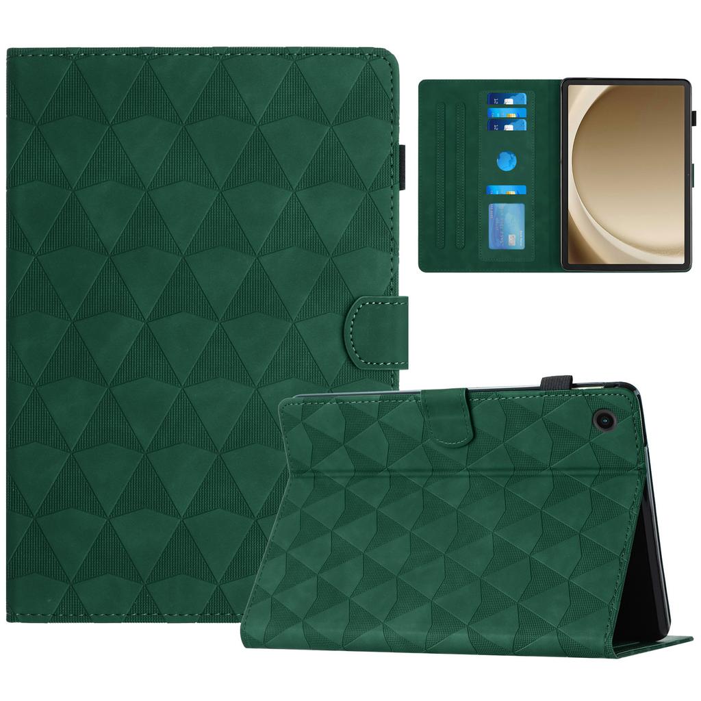 For Samsung Galaxy Tab A11+ / A9+ Case Diamond Texture Leather Stand Flip Tablet Cover with Card Holder