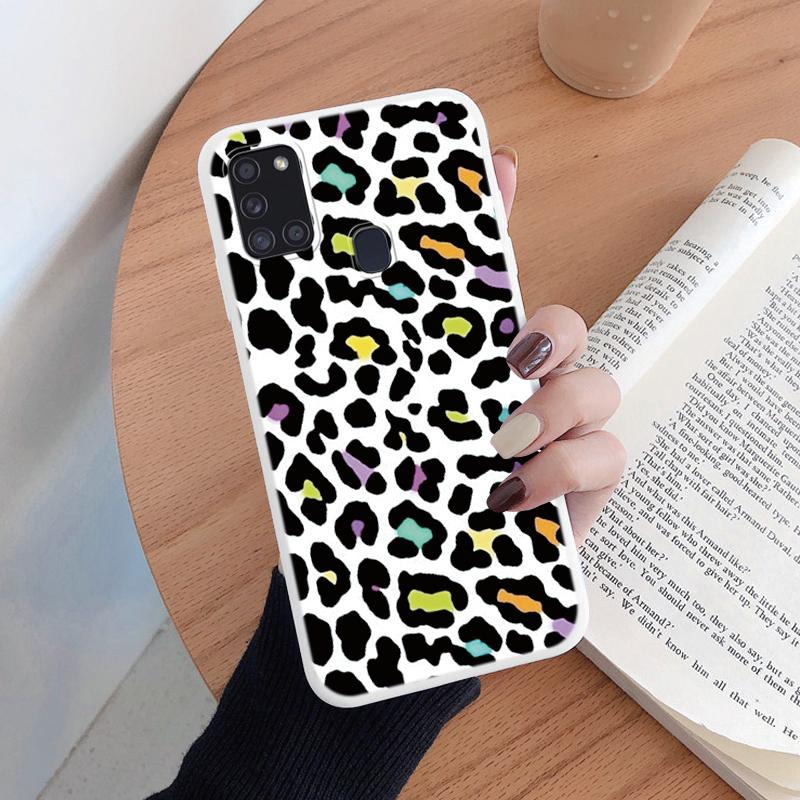 For Samsung Galaxy A21S A50 A51 A52 A32 A31 Phone Case Fashion Leopard Print Pattern Soft Silicone Fundas Protective Cover Shell