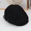 Simple button forward hat women's autumn and winter suede cap showing face small versatile beret painter hat