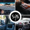 Car LED Digital Clock with Temperature Display Easy Installation Magnetic Back Round Clock for Dashboard or Consoles