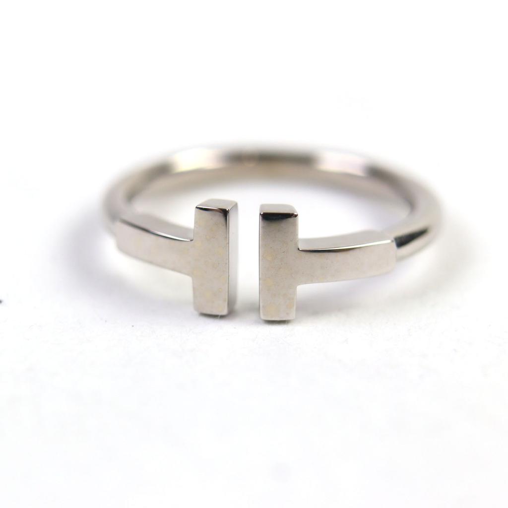 Excellent TIFFANY&Co. Ring T Wire Ring Accessories Silver K18WG Women Used
