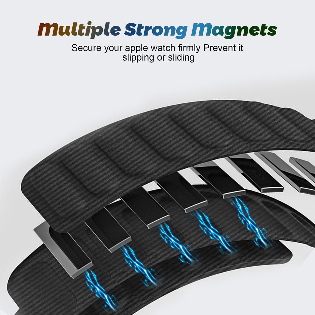 Magnetisches Schleifenband für Apple Watch Armbänder 44mm 40mm 49mm 45mm 41mm 38mm Feingewebtes Armband iWatch Series 9 8 6 7 SE Ultra 2 3 11 Armband