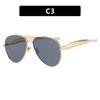 Premium Metal Round Shape Thick Frame Stylish Famous Style Sunglasses Casual UV400 Protection Protection Spectacles Women Sunglasses