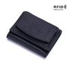 RFID Women Genuine Leather Small Wallets Female Portable Cowhide Purses Lady Card Holder Money Bag with Coin Pocket