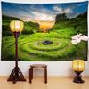 Sonnenuntergang Insel Landschaft Malerei Wandteppich Wandbehang Böhmische Kunst Schlafzimmer Wohnzimmer Wand Heimdeko
