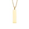 Geometric European & American Style Stainless Steel Bar Pendant Necklace