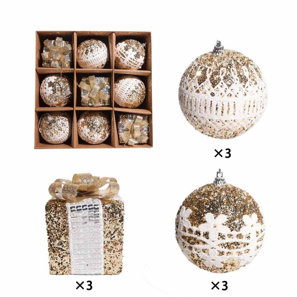 Shatterproof Christmas Baubles Glitter Christmas Tree Topper Xmas Tree Hanging Ball  Holiday Party
