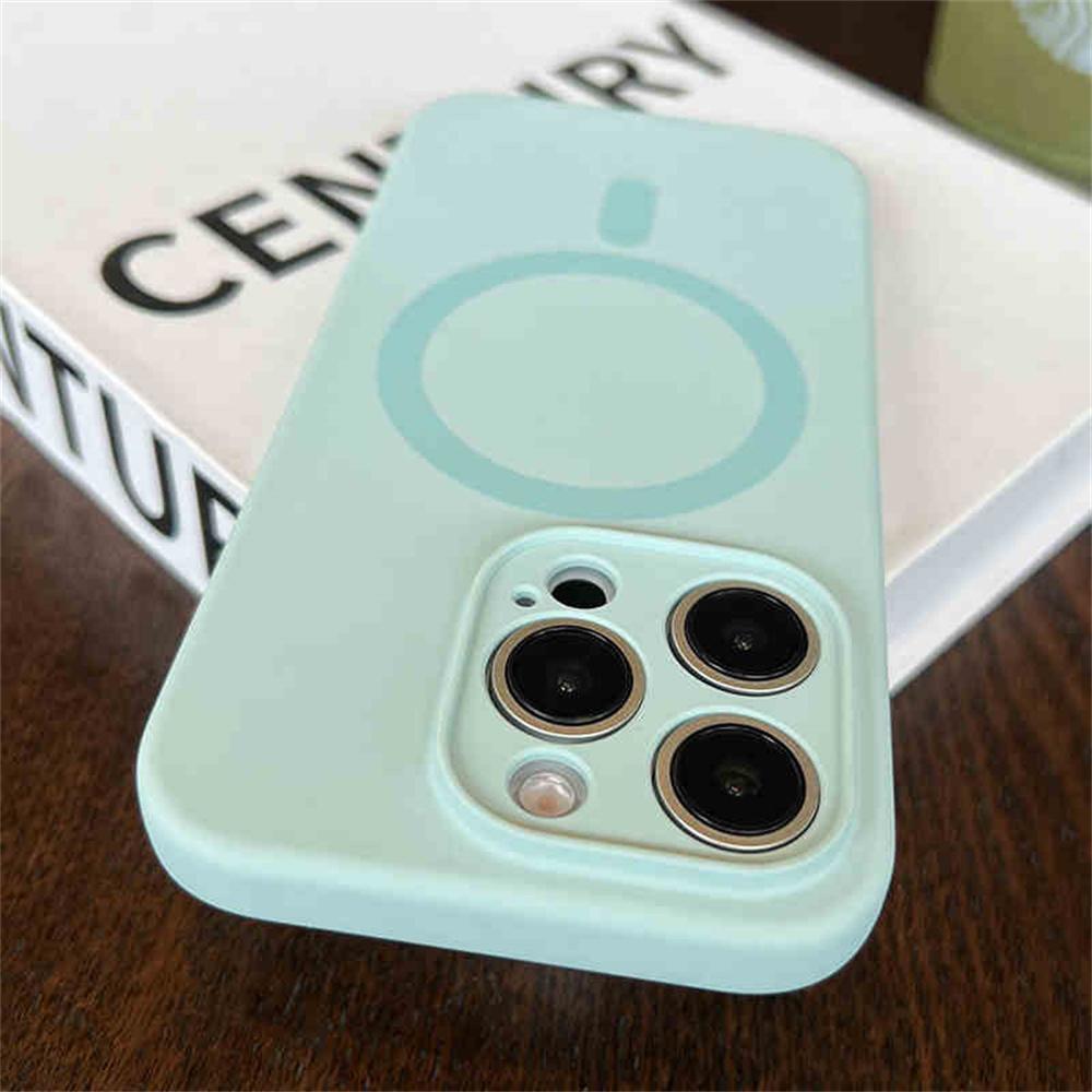 

Fluorescence Bright Color Magnetic Liquid Silicone for Magsafe Case For iPhone 17 Air 16 15 14 13 Pro Max Plus Soft Cover For iPhone 13
