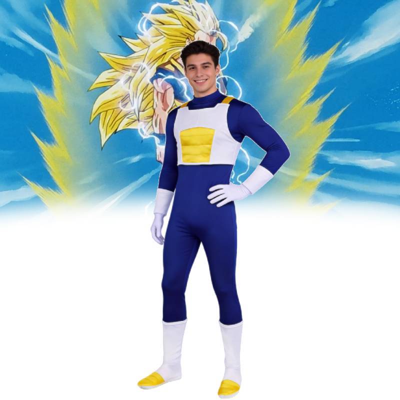 Dragon Ball Vegeta IV Cosplay Anzug aus Polyesterstoff für Anime-Spiel Rollenspiel