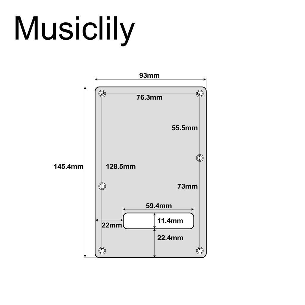 Musiclily Pro ST HSS Tremolo Cavity Backplate for Squier Sonic Strat Electric White 6-Hole Guitar, 3-Ply,