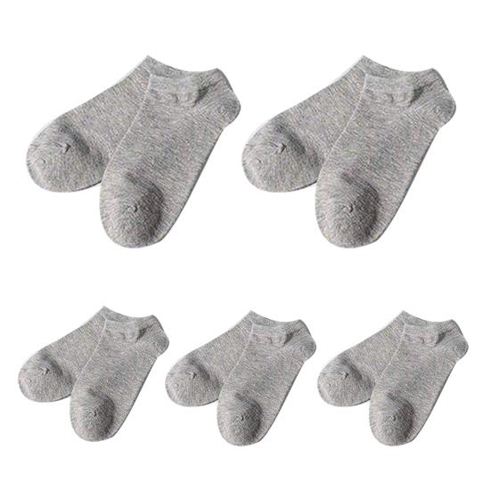 5 párů kotníkových ponožek Měkké bavlněné ponožky absorbující pot Unisex Nízké Sportovní ponožky s patou pro venkovní aktivity