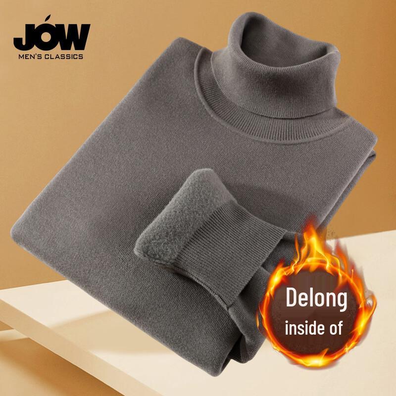 

JOWO Men s Solid Turtleneck Knit Sweater 3XL