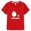 Sommarkläder för barn Flick T-shirt Molang och Piupiu T-shirts Söt kanintryck Barnkläder Pojkar Grafisk t-shirt 100%bomull Topp