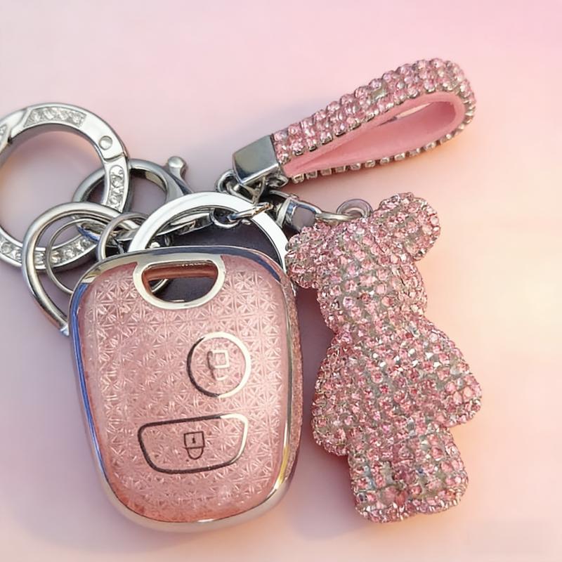 Crystal Tpu Key Case For Peugeot 208 308 508 2008 107 207 307 407 206 For Citroen C4 Remote Car Key Cover Fob Holder Accessories