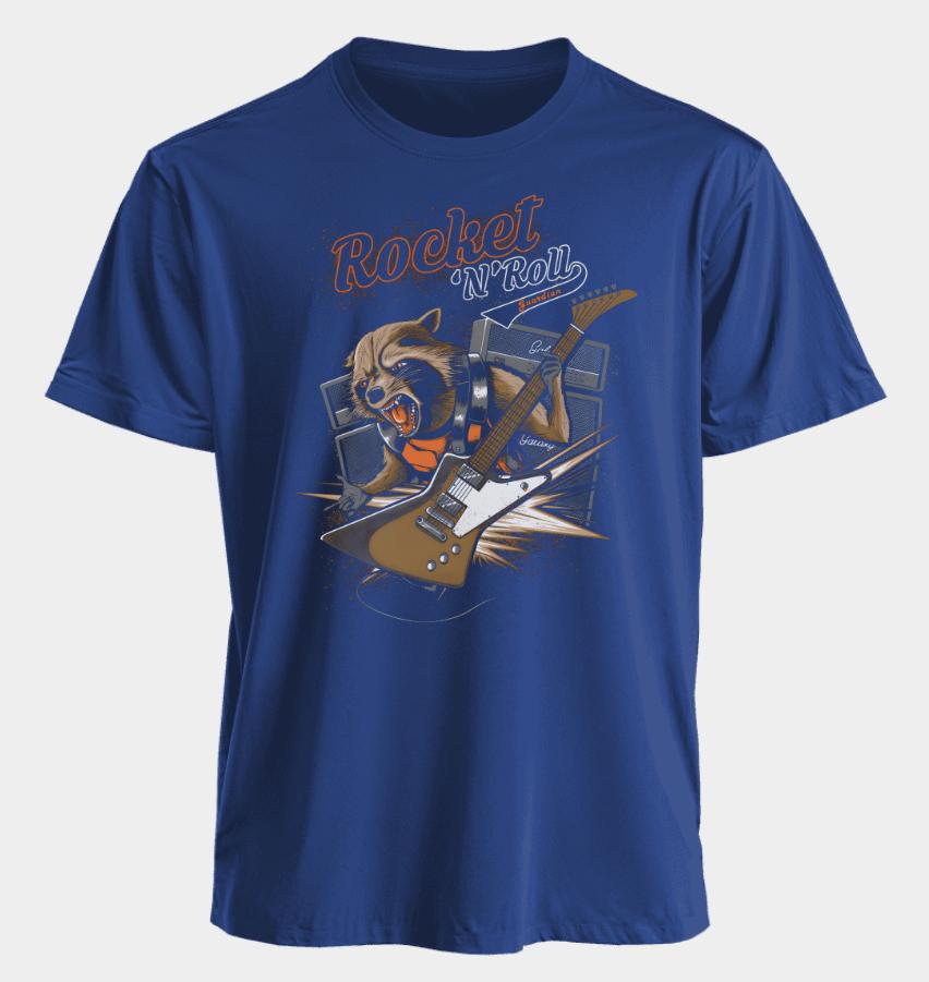 Men's and Women's T-shirts Rocket Raccoon Summer American Spring and Autumn Sports Fitness Casual Trendy Short Sleeves