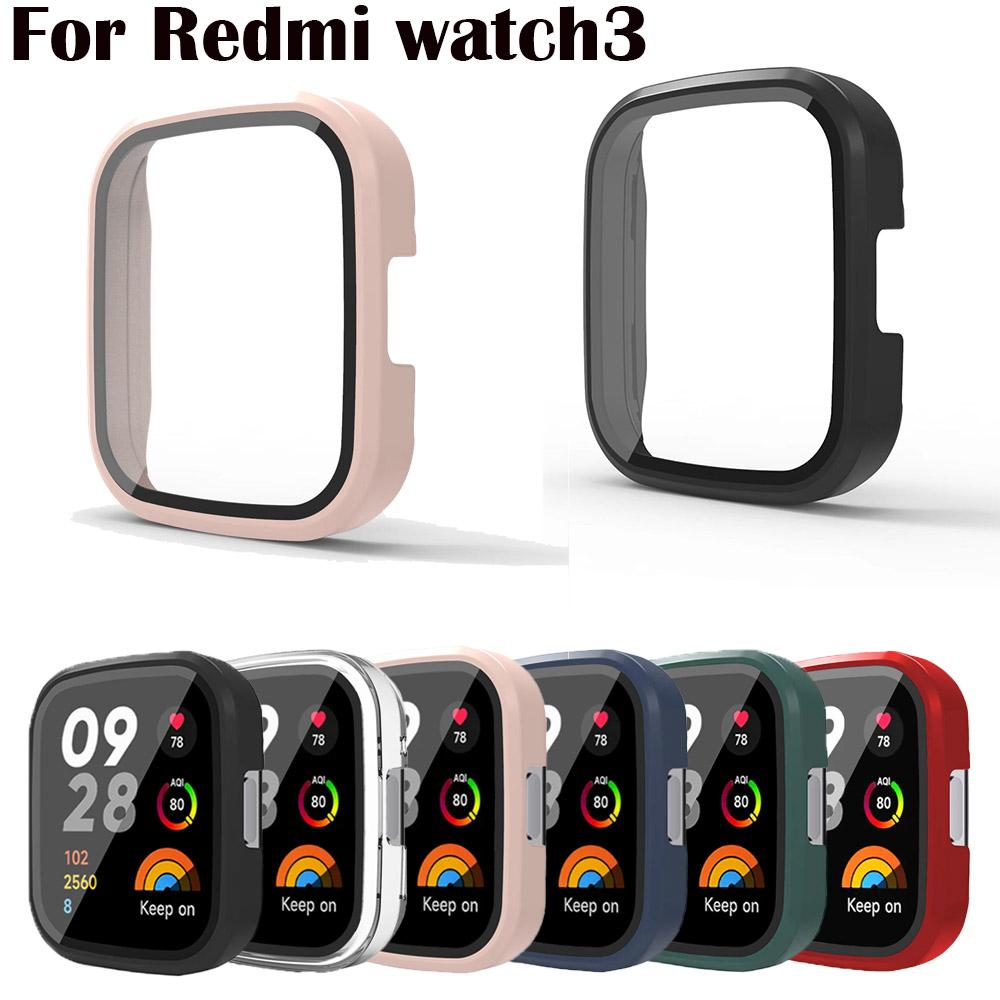 2in1 Full Protective Case For Redmi Watch 3 Screen Protector Cover For Xiaomi Redmi Watch3 Case Hard Shell+Tempered Glass Film