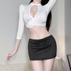 Ol Women's Sexy Hollow-out Ultra-short Skirt, See-through Bodycon Skirt, Swimsuit, Uniform, Teacher's Professional Attire, Lingerie