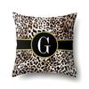 Polyester Pillow Case Decorative Leopard Print Home Furnishing 26 English Letter Printed Pillow Case