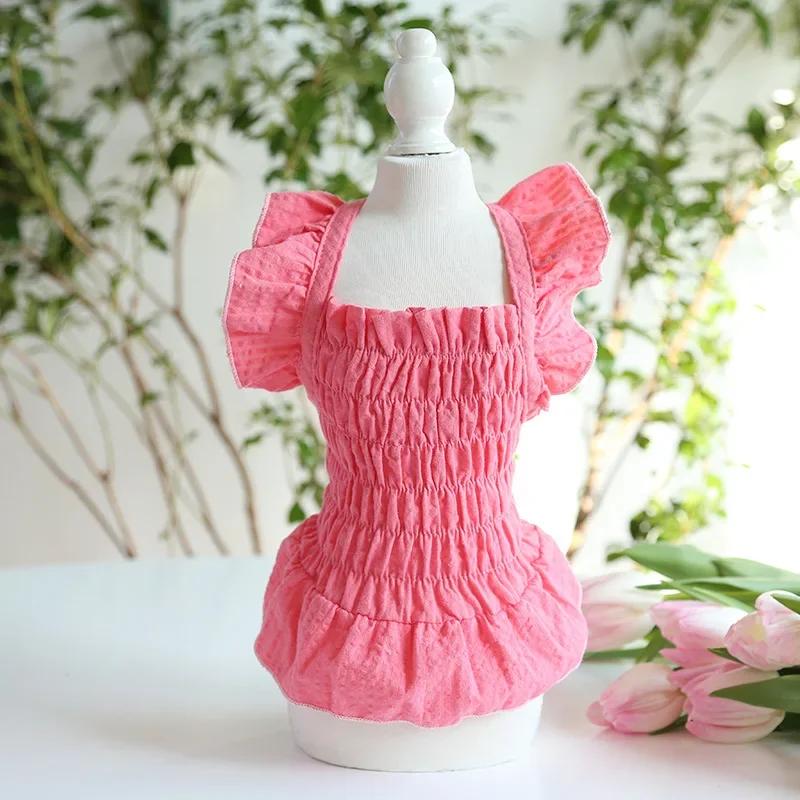 

Cat Dog Dress Doggie Puppy Skirt Small Dog Clothes Yorkie Yorkshire maltese Pomeranian Bichon Poodle Pet Clothnig Apparel XL темно-рожевого кольору