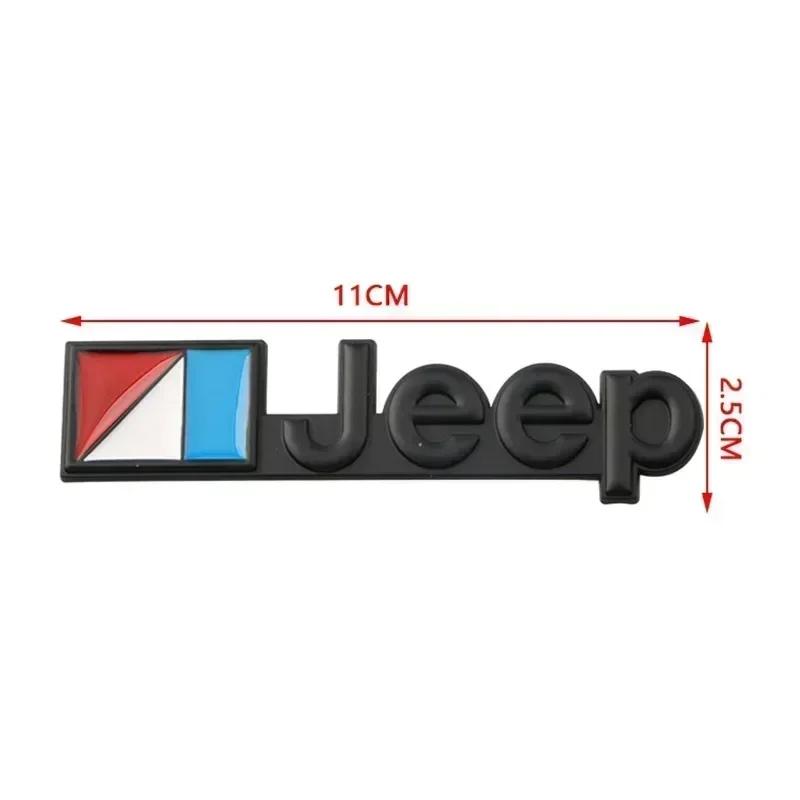New Car Sticker Front Hood Emblem for JEEP Grand Cherokee Wrangler Renegade Liberty Compass Rear Trunk Side Badge Sticker Decals AMP1