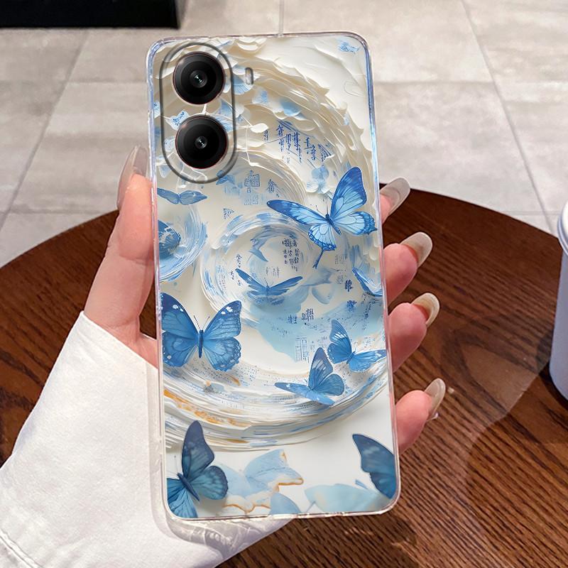 Jelly Casing For Xiaomi POCO X7 PRO 5G/Redmi Turbo 4 5G Clear Silicone Soft TPU Back Cover Cute Cat Rabbit Heart Protective Case
