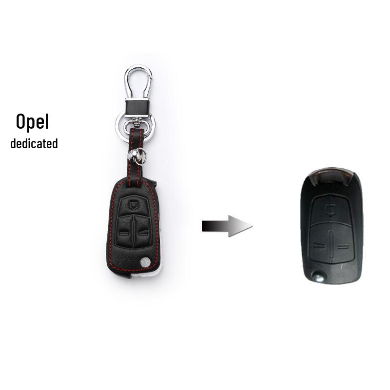 

Оригинальный кожаный складной чехол для ключа Opel Vectra/Antara - Защита для пульта с тремя кнопками Pearlescent Bag Packaging