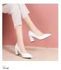 Zwarte Suède Blokhak Puntneus Carrière Schoenen voor Dames - Maten 41, 42 Beschikbaar