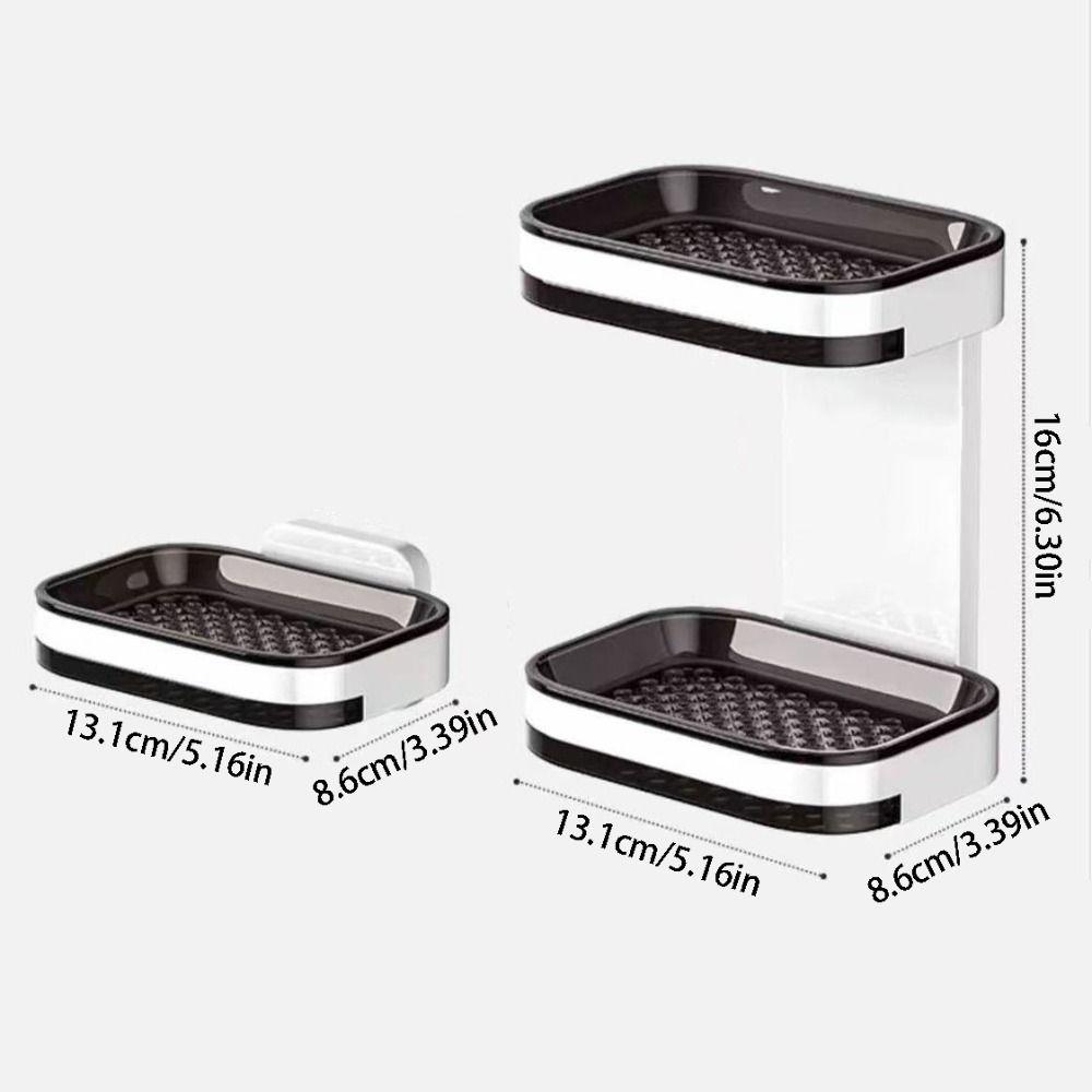 Self Adhesive Soap Storage Rack Waterproof Soap Drain Box Soap Organizer  Hotel