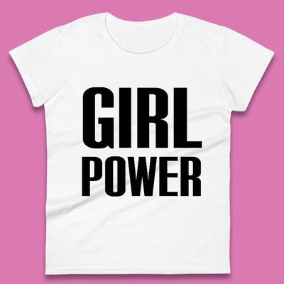 Girl Power Damskjorta Herrtoppar T-shirts Unisex