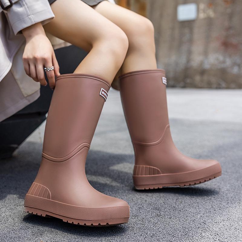 R series high tube rain shoes women's rain boots long tube waterproof shoes new water shoes water boots