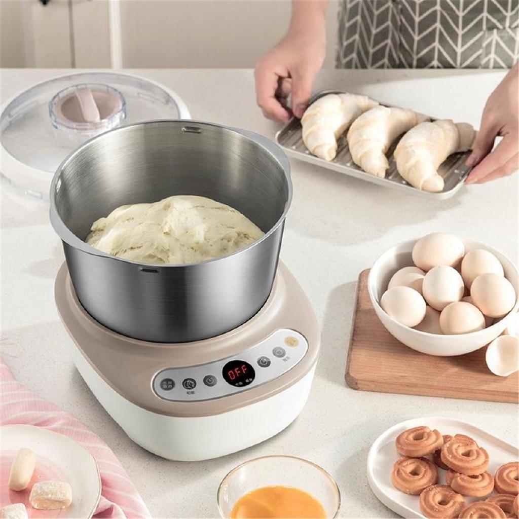 5L Electric Automatic Dough Mixer Fermenting Kneading Machine Stainless Steel Bread Cake Noodle Maker Kitchen 200W