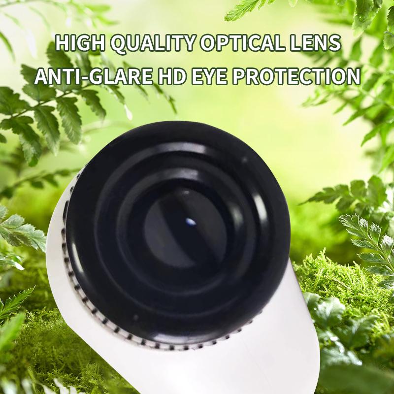Mini Pocket Microscope Kit 60 To120x Portable Laboratory Microscope with LED Light for Kids Science Experiment Utensils