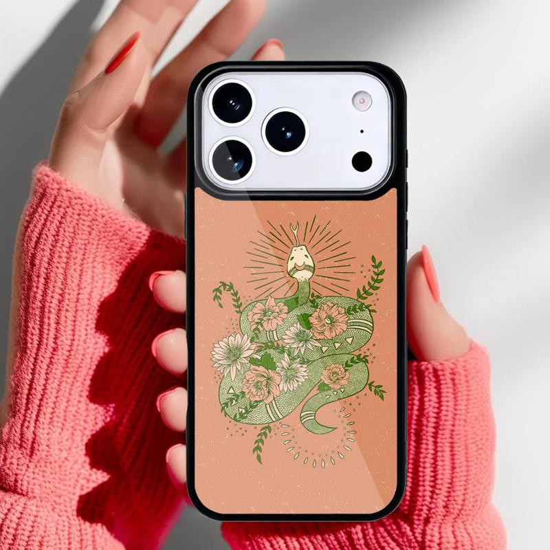 Flower snake Phone Case for iPhone 17 16 15 14 13 Pro Max Back Cover for 12 11 Pro Coque