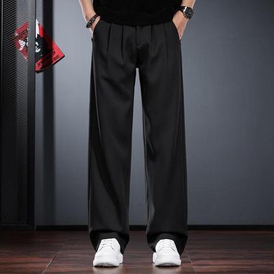 Men's Linen Blend Straight-Leg Casual Pants