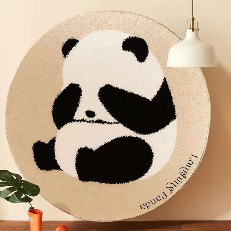 Schlafzimmerteppich Schmutzabweisender Make-up-Hocker-Teppich Nachttischteppich Runder Teppich Wohnzimmerteppich