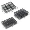 Plastic Tool Storage Box 9-24 Grids Adjustable Parts Box Transparent Jewelry Bead Screw Tool Holder Case Parts Compartment Box